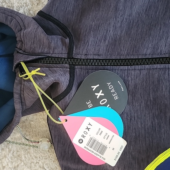 Roxy scuba zipper hoodie size M womens neoprene - Picture 3 of 5